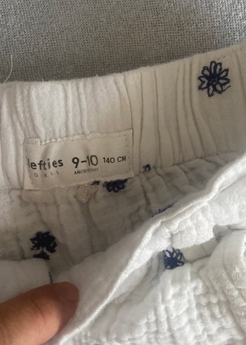 Nakışlı Beyaz Midi Hamile Şortu - Görsel 4