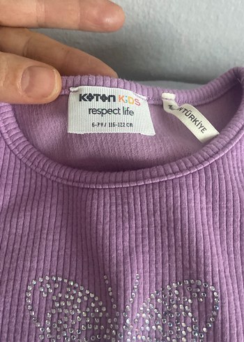 Kızlar için Mor Kelebek Detaylı Atlet - Görsel 4