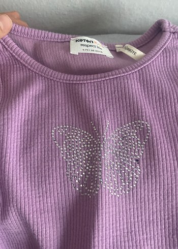 Kızlar için Mor Kelebek Detaylı Atlet - Görsel 5