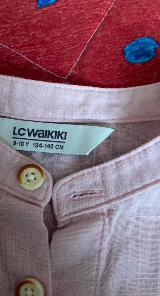 Erkek Çocuk Pembe Keten Gömlek - Görsel 4