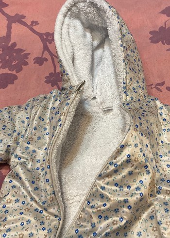 Kız Bebek Fermuarlı Desenli Kar Tulumu - Görsel 6