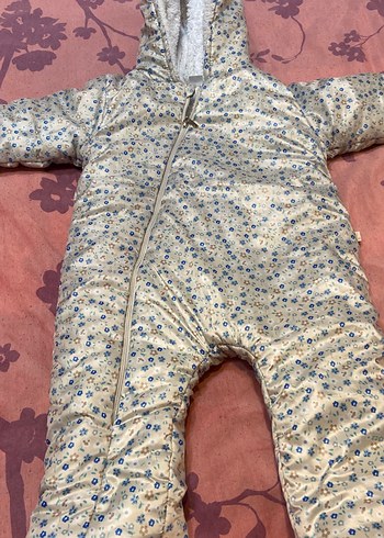 Kız Bebek Fermuarlı Desenli Kar Tulumu - Görsel 3