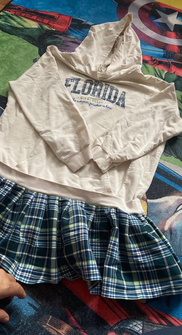 Kızlar için beyaz pamuklu uzun kollu tişört - Görsel 2