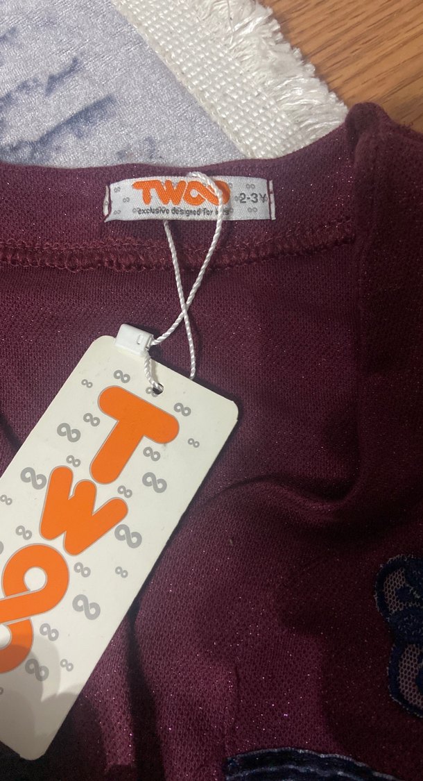 Bordo Nakışlı Triko Bolero - Görsel 5