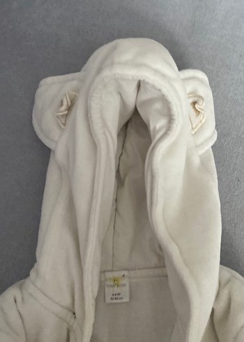 Beyaz Kürklü bebek Montu Kapüşonlu - Görsel 6