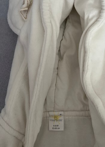 Beyaz Kürklü bebek Montu Kapüşonlu - Görsel 4