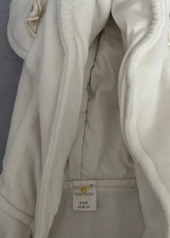 Beyaz Kürklü bebek Montu Kapüşonlu - Görsel 5