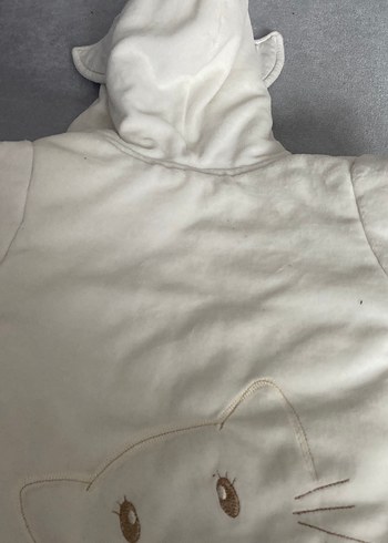 Beyaz Kürklü bebek Montu Kapüşonlu - Görsel 9