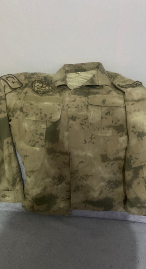 Erkek Bej Kamuflaj Desenli Uzun Kollu Gömlek - Görsel 3