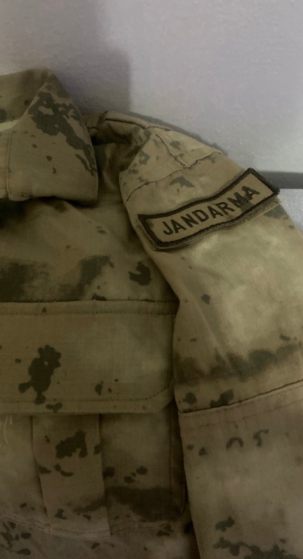 Erkek Bej Kamuflaj Desenli Uzun Kollu Gömlek - Görsel 5