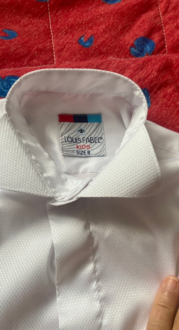 Düğmeli Beyaz Erkek çocuk Gömlek - Görsel 5