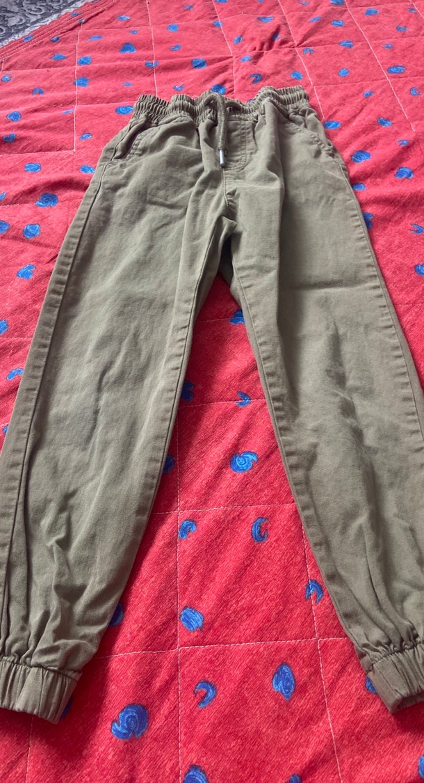 Gri Pamuklu Erkek Çocuk Rahat Kesim Pantolon - Görsel 2