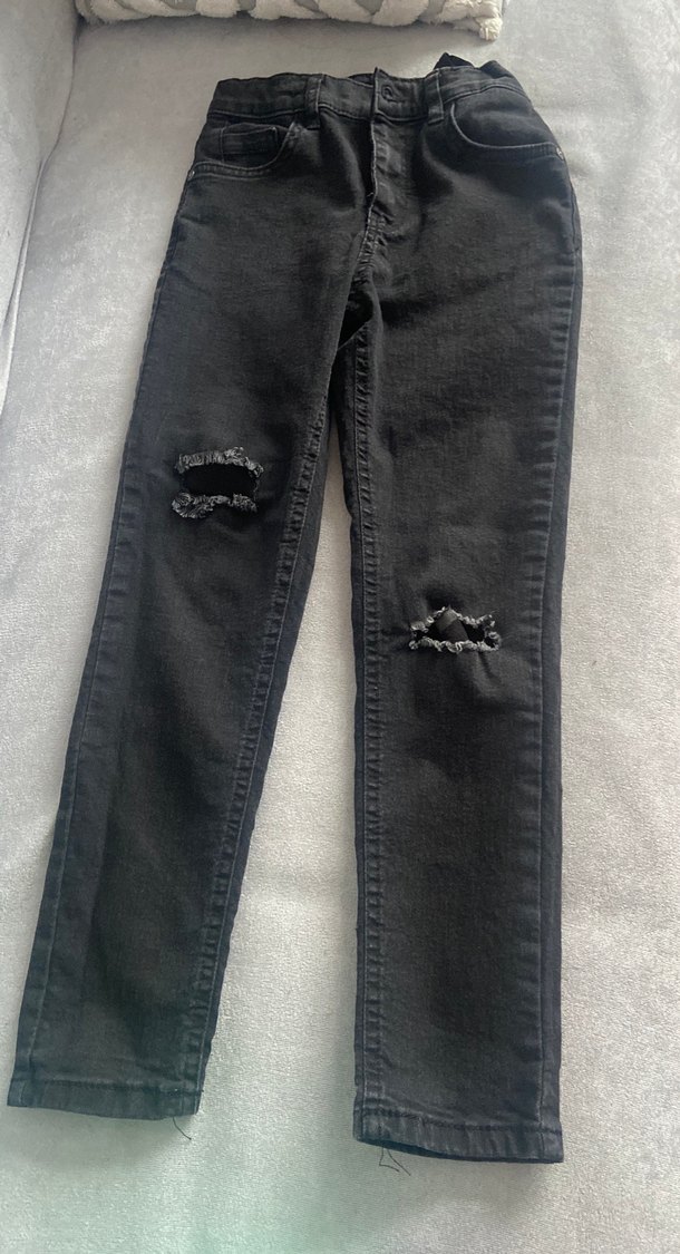 Erkek Siyah Dar Kesim Kot Pantolon - Görsel 2