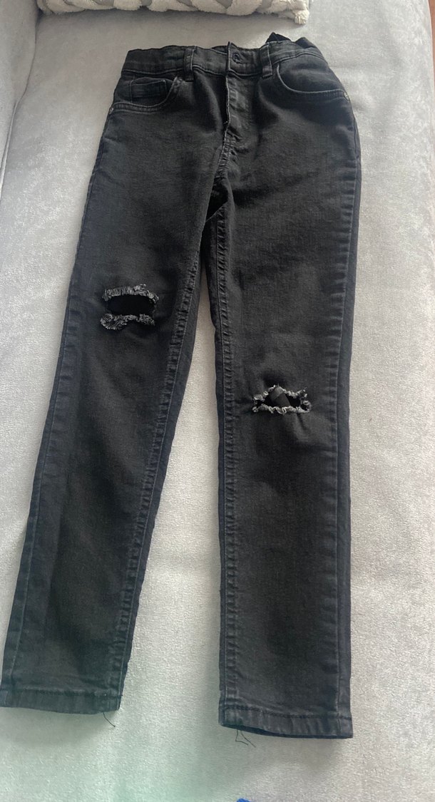 Erkek Siyah Dar Kesim Kot Pantolon - Görsel 3