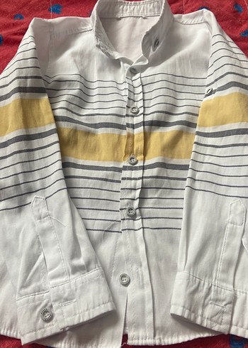 Erkek Çocuk Uzun Kollu Çizgili Gömlek - Görsel 3