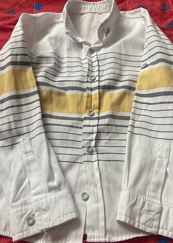 Erkek Çocuk Uzun Kollu Çizgili Gömlek - Görsel 2