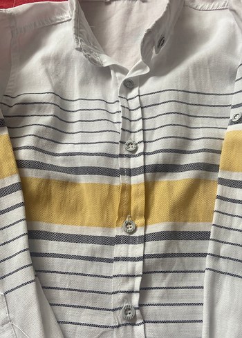 Erkek Çocuk Uzun Kollu Çizgili Gömlek - Görsel 6