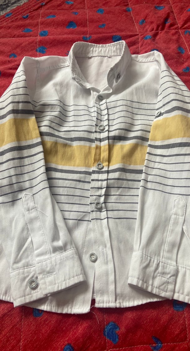 Erkek Çocuk Uzun Kollu Çizgili Gömlek - Görsel 2