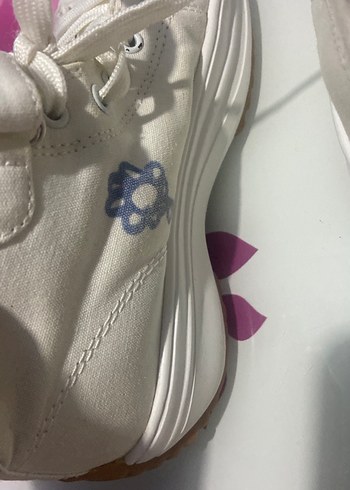 Beyaz Kadın Spor Ayakkabı Wedge Topuklu - Görsel 10