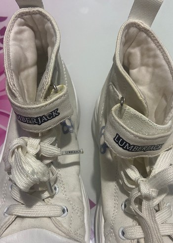 Beyaz Kadın Spor Ayakkabı Wedge Topuklu - Görsel 6