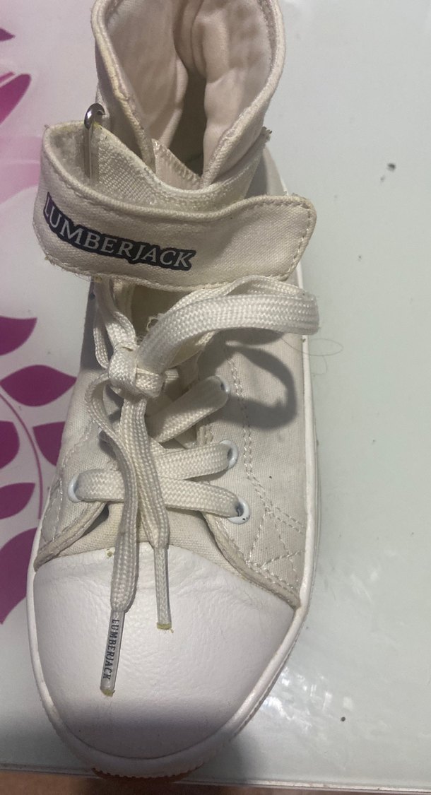 Beyaz Kadın Spor Ayakkabı Wedge Topuklu - Görsel 4