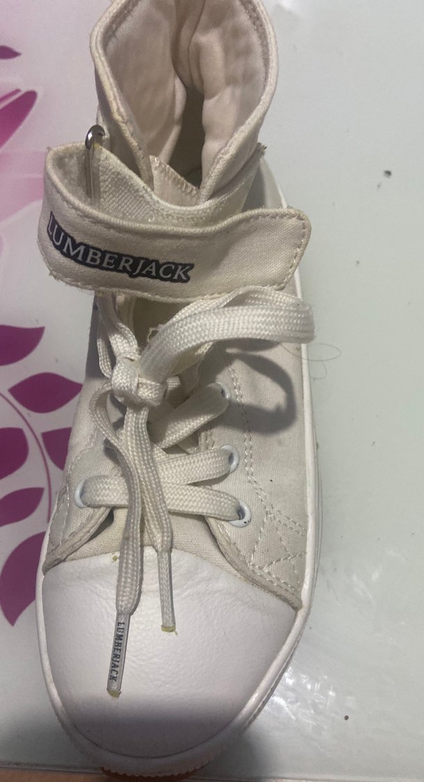 Beyaz Kadın Spor Ayakkabı Wedge Topuklu - Görsel 3