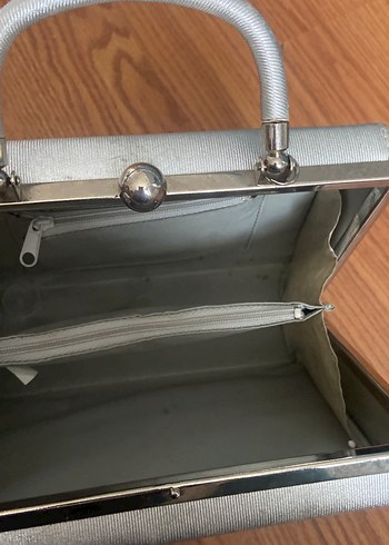 Gri Parlak Vintage Tokalı Kadın Portföy Çanta - Görsel 5