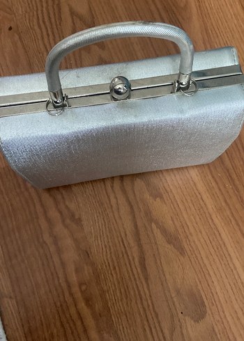 Gri Parlak Vintage Tokalı Kadın Portföy Çanta - Görsel 3