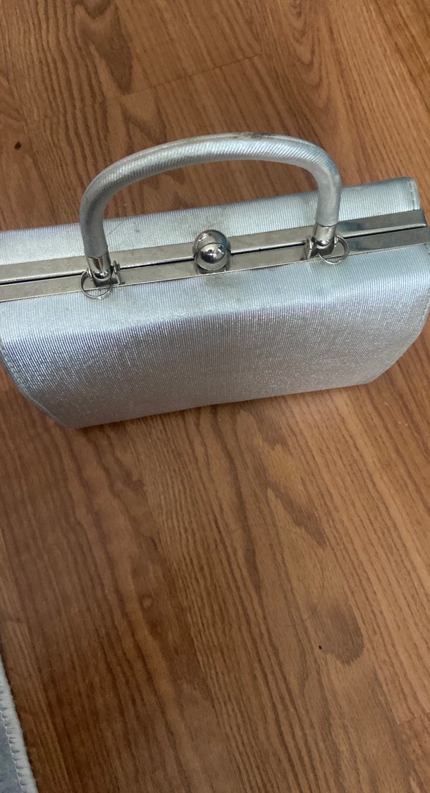 Gri Parlak Vintage Tokalı Kadın Portföy Çanta - Görsel 3