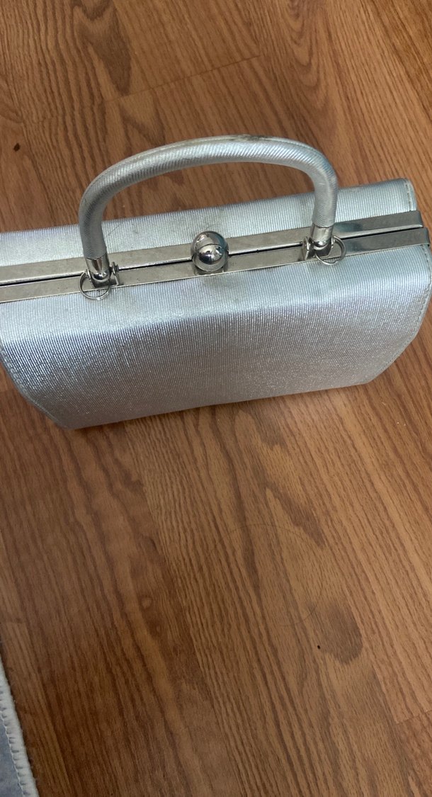 Gri Parlak Vintage Tokalı Kadın Portföy Çanta - Görsel 2