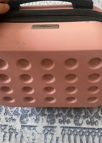 Pastel Pembe Vintage Makyaj Çantası - Görsel 4