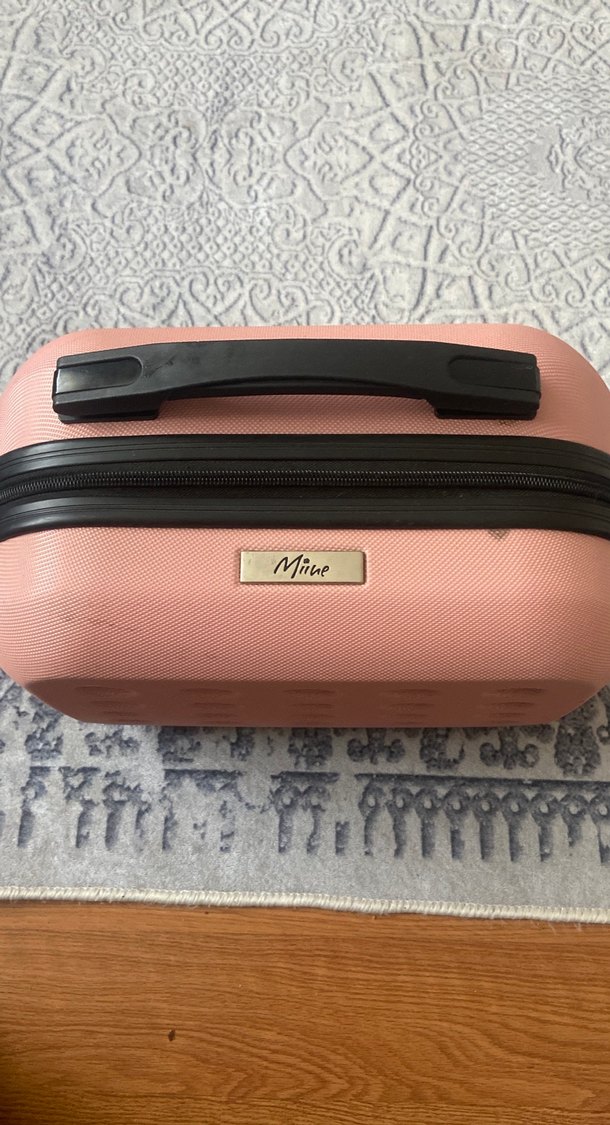 Pastel Pembe Vintage Makyaj Çantası - Görsel 2