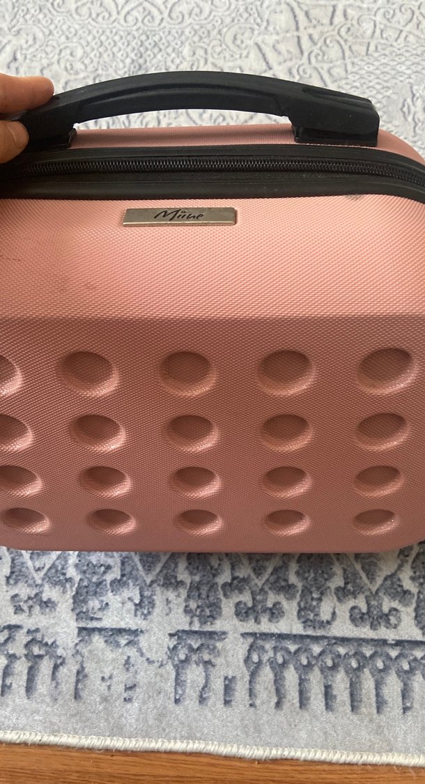 Pastel Pembe Vintage Makyaj Çantası - Görsel 5