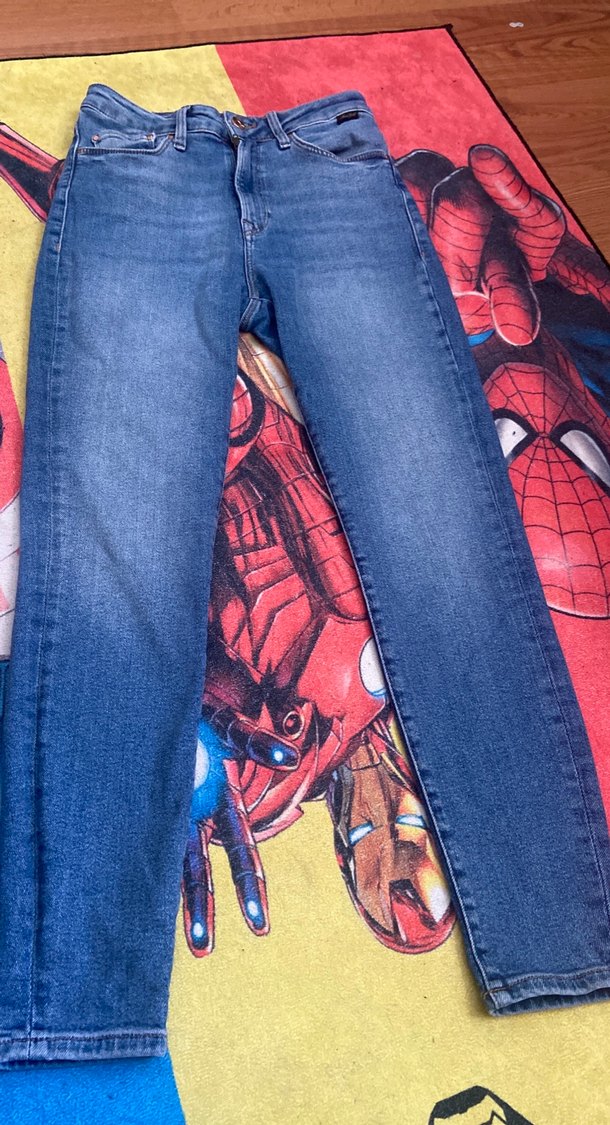 Kadın Mavi Denim Dar Kesim Midi Jean — görsel 2/7