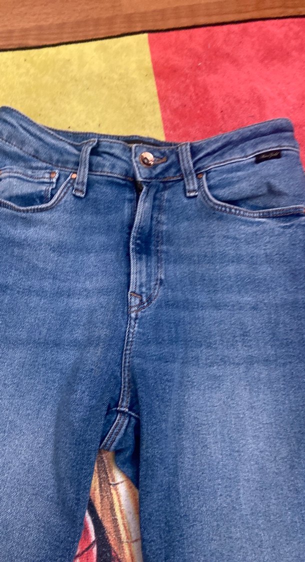 Kadın Mavi Denim Dar Kesim Midi Jean — görsel 4/7