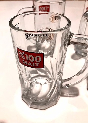 %100 Malt Baskılı Cam Bira Bardağı - Görsel 4