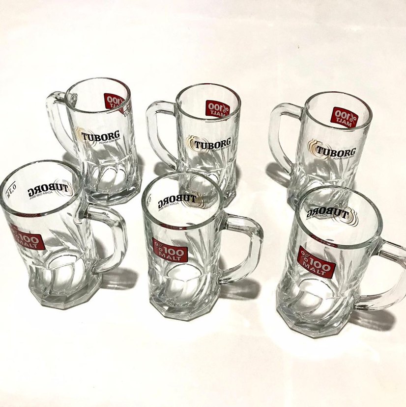 %100 Malt Baskılı Cam Bira Bardağı - Görsel 2