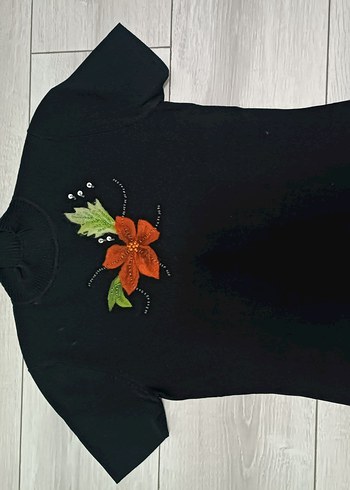 Nakışlı Bohem Çok Renkli Kadın Triko Kazak - Görsel 3