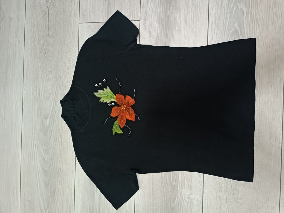 Nakışlı Bohem Çok Renkli Kadın Triko Kazak - Görsel 3