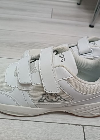 Kappa Beyaz Kadın Spor Ayakkabı Cırtcırtlı - Görsel 3
