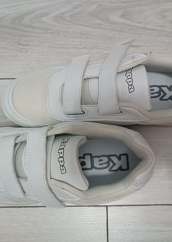 Kappa Beyaz Kadın Spor Ayakkabı Cırtcırtlı - Görsel 2