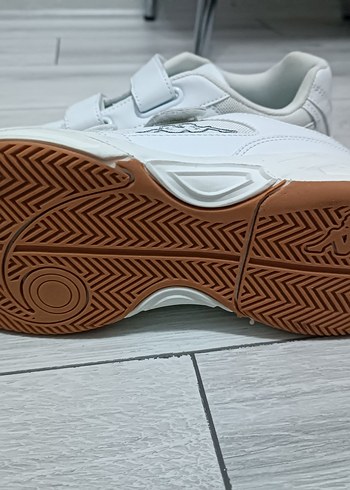 Kappa Beyaz Kadın Spor Ayakkabı Cırtcırtlı - Görsel 4