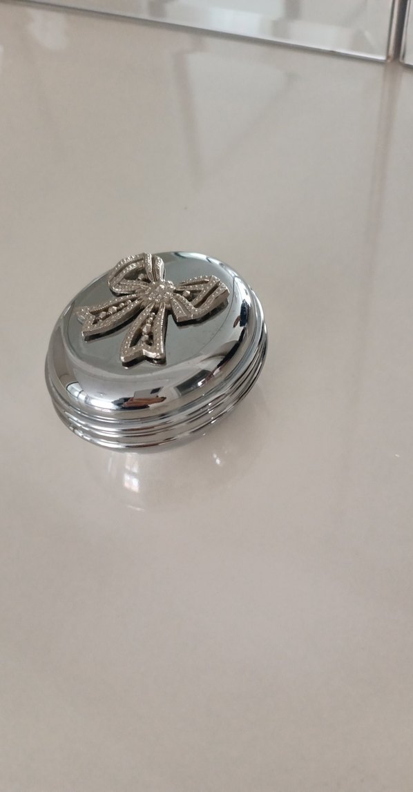 Mor Nakışlı Fiyonklu Vintage Metal Aksesuar Seti - Görsel 4