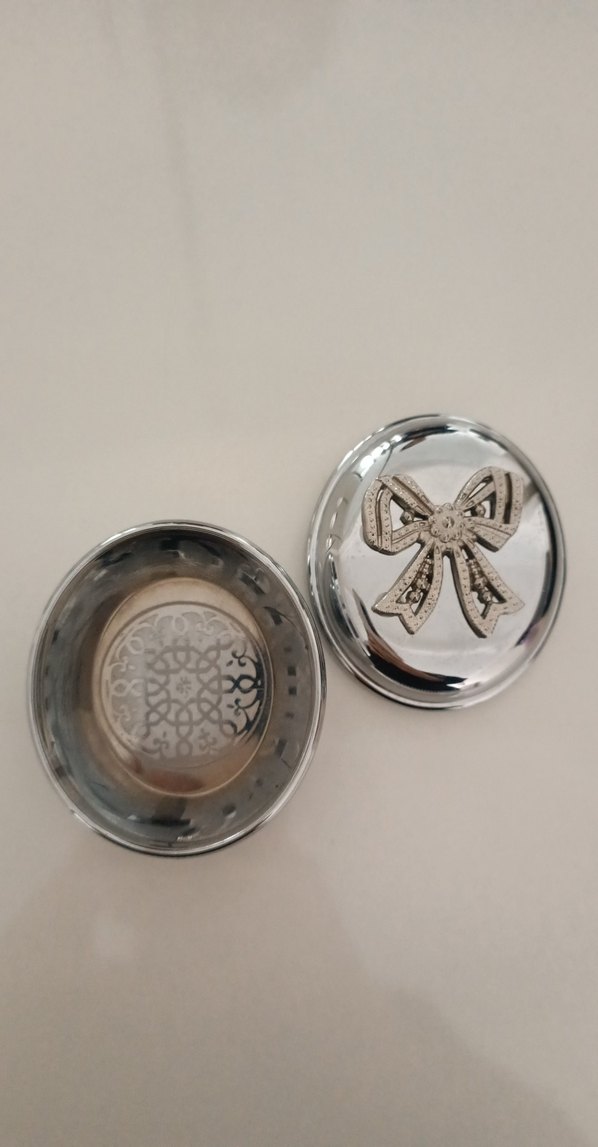 Mor Nakışlı Fiyonklu Vintage Metal Aksesuar Seti - Görsel 3