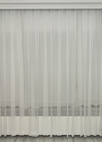 Beyaz Transparan Modern Tül Perde - Görsel 2