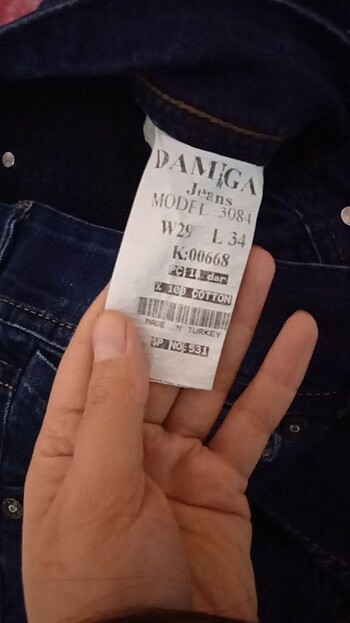 l Beden mavi Renk Pantolon