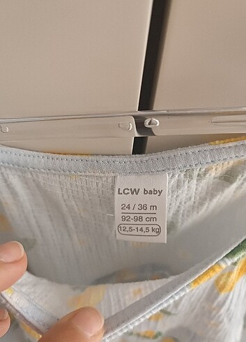 24-36 Ay Beden mavi Renk Kız bebek elbise