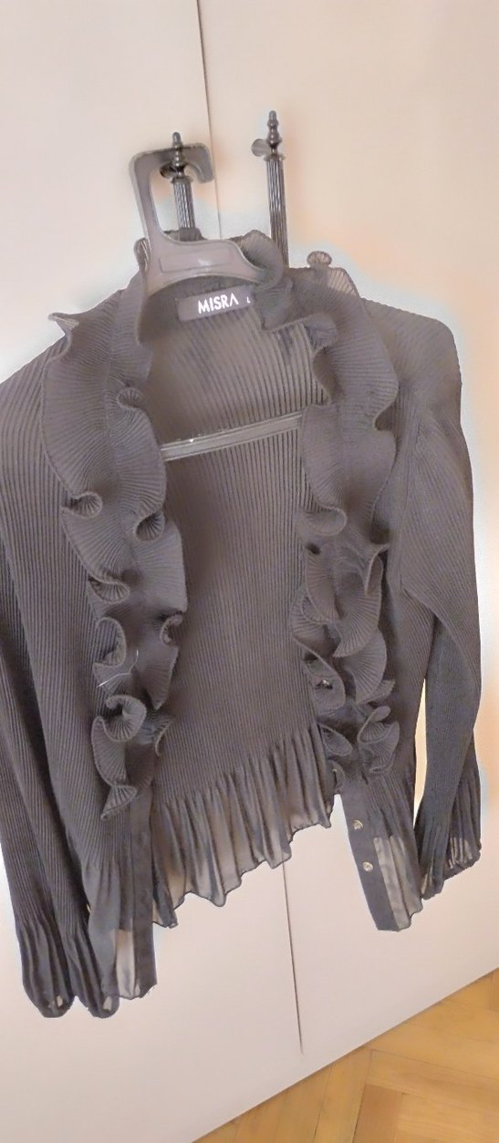 Kızlar için Siyah Pilili Gotik Bolero - Görsel 3