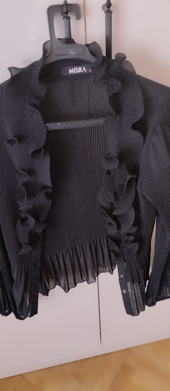 Kızlar için Siyah Pilili Gotik Bolero - Görsel 4