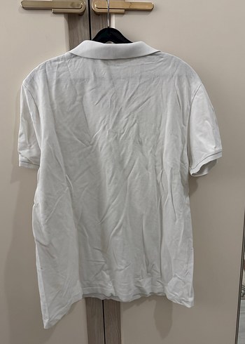 Beyaz Keten Polo Tişört, Kısa Kollu, Salaş - Görsel 4
